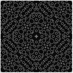 
Abstract background with black and white mandala. Unique geometric vector swatch. Perfect for site backdrop, wrapping paper, wallpaper, textile and surface design.