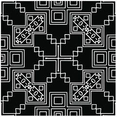 Abstract background with black and white mandala. Unique geometric vector swatch. Perfect for site backdrop, wrapping paper, wallpaper, textile and surface design.