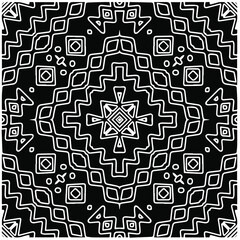 Abstract background with black and white mandala. Unique geometric vector swatch. Perfect for site backdrop, wrapping paper, wallpaper, textile and surface design.