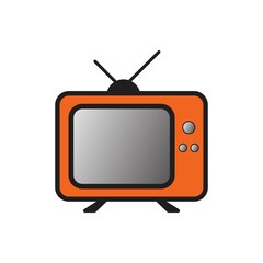 TV logo design flat icon