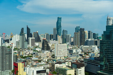 building cityscape in Bangkok city, Thailand