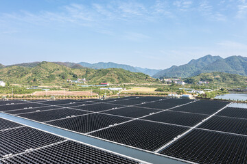 solar power station in mountain