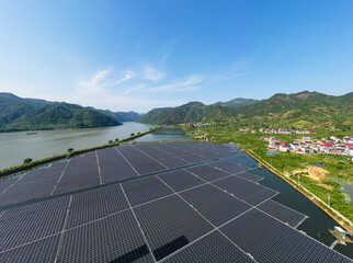 solar power station in mountain