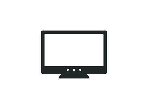 Monitor icon vector. Simple computer sign