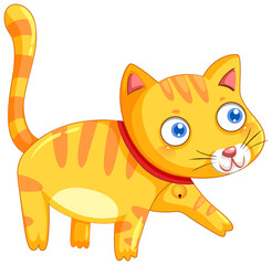 Cute cat cartoon character