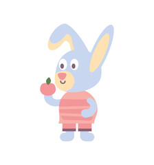 little rabbit with apple