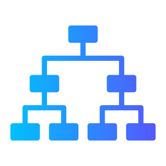 hierarrchical structure gradient icon