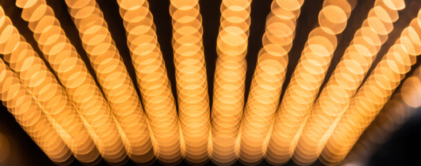 Rows of illuminated globes under the marquee as often used at entrance to theatres and casinos © Adam Calaitzis