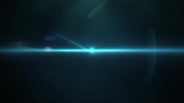 Blue neon lights effects and stones glitters in deep space, abstract cinematic, business and corporate style background