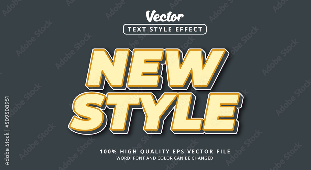 Poster editable text effect new style text with layered style and modern style color combination