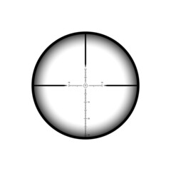 Sniper scope, sight view crosshair of gun rifle target, vector weapon aim. Sniper scope viewfinder or crosshair target reticle, military or army rifle gun optical target and telescope view finder