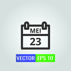 icon illustration of calendar On White Background - Single high quality outline black style for web design or mobile app
