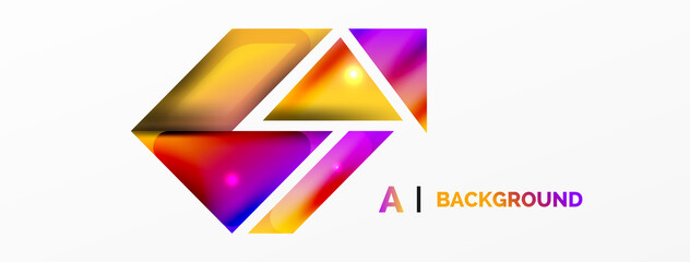 Abstract background. Simple color geometric shapes composition with 3d effect, lights and shadows. Vector Illustration For Wallpaper, Banner, Background, Card, Book Illustration, landing page