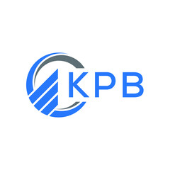 KPB Flat accounting logo design on white  background. KPB creative initials Growth graph letter logo concept. KPB business finance logo design.
