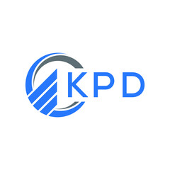 KPD Flat accounting logo design on white  background. KPD creative initials Growth graph letter logo concept. KPD business finance logo design.