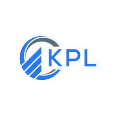 KPL Flat accounting logo design on white  background. KPL creative initials Growth graph letter logo concept. KPL business finance logo design.