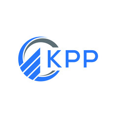 KPP Flat accounting logo design on white  background. KPP creative initials Growth graph letter logo concept. KPP business finance logo design.