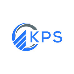 KPS Flat accounting logo design on white  background. KPS creative initials Growth graph letter logo concept. KPS business finance logo design.