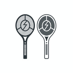 illustration of mosquito racket, vector art.