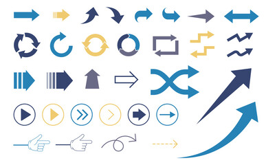 矢印セット青 黄色