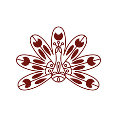 peacock zentangle style