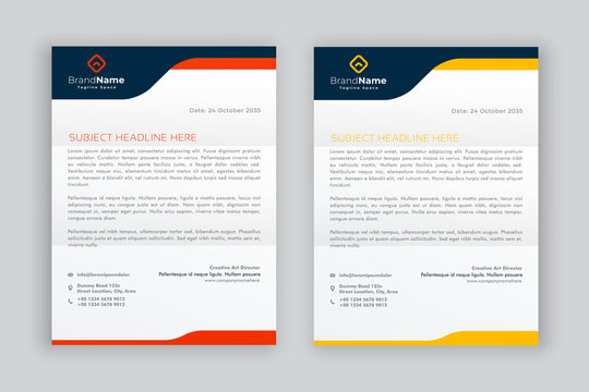 business corporate letterhead design template	