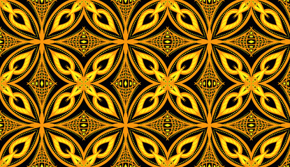Fototapeta premium Geometric ethnic pattern seamless flower color. seamless pattern. Design for fabric,curtain,background,carpet,wallpaper,clothing,wrapping,Batik,mandalas,fabric,Vector illustration. pattern style.