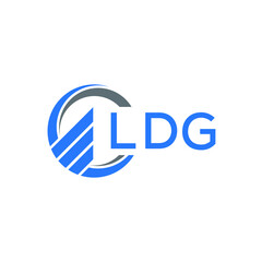 LDG Flat accounting logo design on white  background. LDG creative initials Growth graph letter logo concept. LDG business finance logo design.
