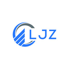 LJZ Flat accounting logo design on white  background. LJZ creative initials Growth graph letter logo concept. LJZ business finance logo design.