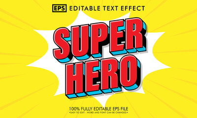 Superhero editable text effect