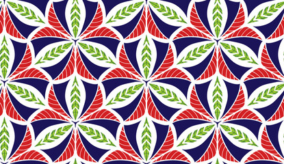 Geometric ethnic pattern seamless flower color. seamless pattern. Design for fabric,curtain,background,carpet,wallpaper,clothing,wrapping,Batik,mandalas,fabric,Vector illustration. pattern style.