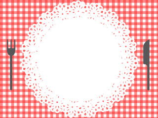 テーブルセッティングのイラスト