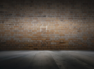 old interior with brick wall