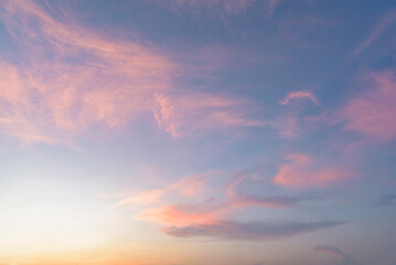 Naklejka na ściany i meble colorful cloud in sky ,warm sky background