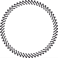 Round frame. Circle Ornamental decorative frame
