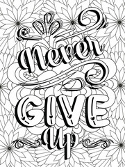 motivational quotes coloring pages design .inspirational words coloring book pages design.