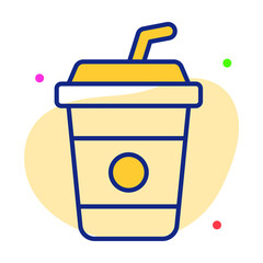 drink Finance Related Vector Line Icon. Editable Stroke Pixel Perfect.