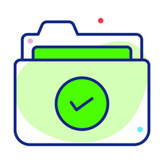 folder Finance Related Vector Line Icon. Editable Stroke Pixel Perfect.