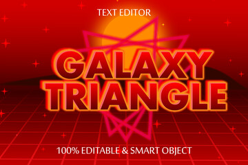 galaxy editable text effect 3 dimension emboss modern style