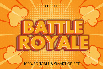 battle royal effect 3 dimension emboss cartoon style