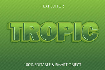 tropic 3 dimension emboss cartoon style