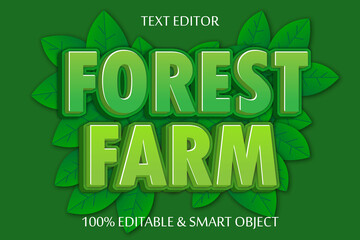 forest farm 3 dimension emboss cartoon style