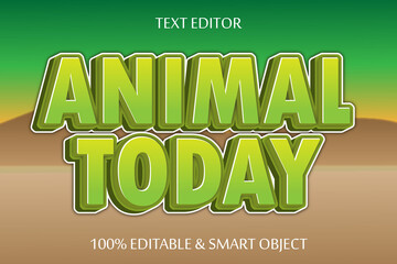 Animal day 3 dimension emboss cartoon style