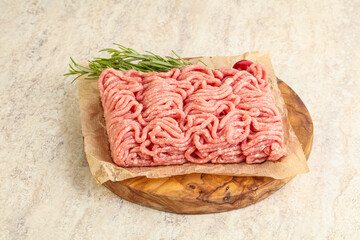 Raw beef minced meat for cooking