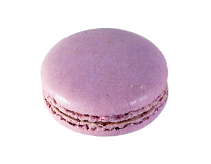  French sweet dessert macarons on white.