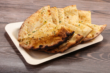 Indian tandoori bread - Garlic naan