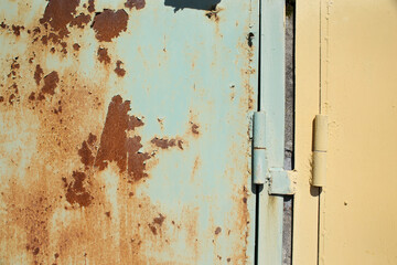 Iron, rusty texture.