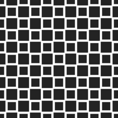White grid on a black background creates a pattern of squares. Seamless pattern for interior and decor. Print on various surfaces.