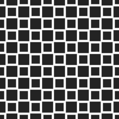 White grid on a black background creates a pattern of squares. Seamless pattern for interior and decor. Print on various surfaces.