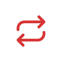 Fototapeta premium Repear arrow red vector icon